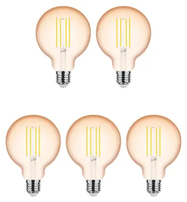 Produktbild von Modee E27 LED Filamentlampe G95 4W 360lm 1800K 5 Stück