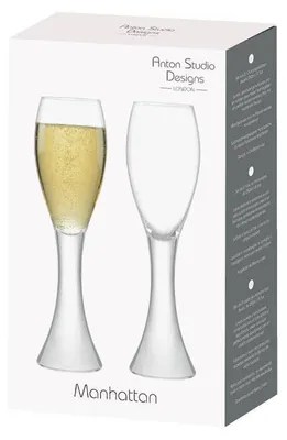 Imagen del producto de Anton Studio Designs, set de dos copas de champán Manhattan