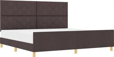 Immagine prodotto di Struttura del letto Marrone scuro 200 x 200 cm Tessuto