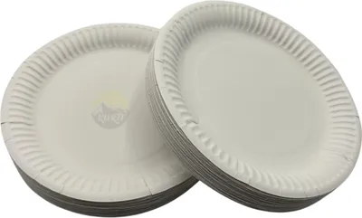 Produktbild von KURTT - 1000 Stück Pappteller - Ø 18 cm - Pappteller - Einwegteller Pappteller -Einweggeschirr - Kuchenteller - Partyteller