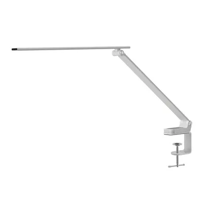 A white LED desk lamp with an adjustable arm and clamp base, shown against a white background.