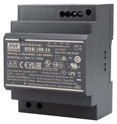 Obrázok produktu pre Synergy 21 Napájací zdroj - 24V 100W Mean Well DIN lišta (HDR-100-24)