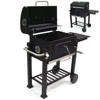Produktbild von Grillwagen XXL Holzkohlegrill Holzkohle BBQ Grill Gartengrill Kohlegrill 56511