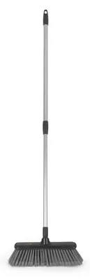 Image de Balai d'intérieur - Brosse douce - Gris - Manche télescopique jusqu'à 120 cm - Pour sols durs