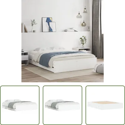 Imagen del producto de Conjunto de cama "Living Store" con cajones, color blanco, 140x200 cm, fabricado en material de madera