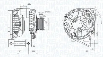 Produktbild von MAGNETI MARELLI 063731439010 Lichtmaschine Generator LiMa 120A 12V für VOLVO V70 II (285) V70 I (875, 876) V40 Kombi (645) S60 I (384)