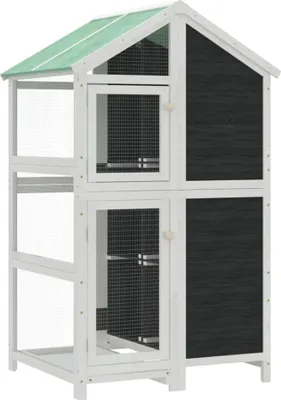 Obrázek produktu pro vidaXL Aviary Grey 97x81x152 cm Borovicový masiv