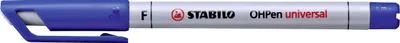 Image de Stylo pour transparents - STABILO OHPen universal - hydrosoluble fin - stylo individuel - bleu