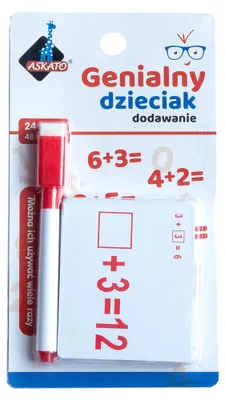 Produktbild von Fiszki Arytmetyczne Dodawanie Genialny Dzieciak 110189