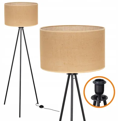 Produktbild von Cerlux Trigni Stehleuchte LED Dreibein 136 cm beige schwarz