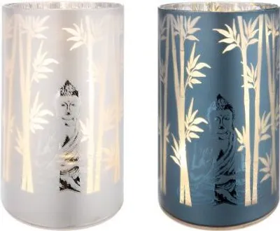 Produktbild von GILDE Glas LED-Leuchter "Buddha" 40386