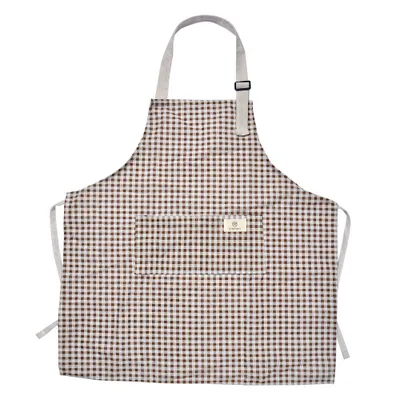 Produktbild von Clayre & Eef Küchenschürze 65x70 cm Braun Polyester Rauten