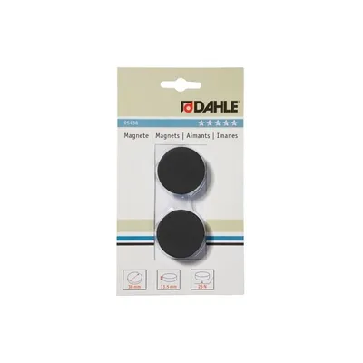 Obrázok produktu pre Silný lepiaci magnet Dahle 38 mm čierny, 2 kusy v blistri