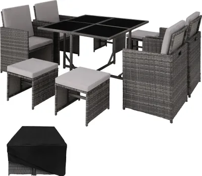 Immagine prodotto di tectake® Gruppo di sedute in rattan Bilbao per 4-8 persone