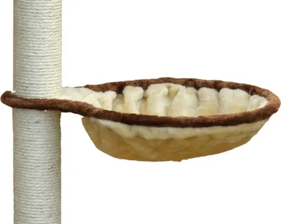 Produktbild von animal-design Liegemulde für Kratzbaum Ersatzmulde Katzenbaum Plüsch stabil Metallrahmen Schlaf-mulde, Größe:ø 30 cm / beige