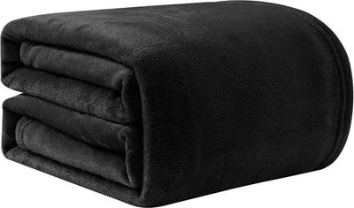 Produktbild von Famanu – Flauschige Fleece-Decke (150 x 200 cm) in Schwarz, warm und weich, für alle Jahreszeiten