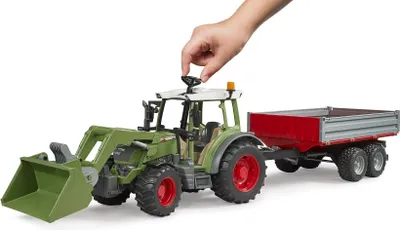 Produktbild von Bruder 02182 Fendt Vario 211 mit Frontlader und Bordwandanhänger