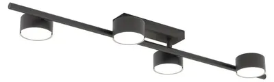 Zdjęcie produktu dla Lampa sufitowa BET 4 ze stali w kolorze czarny matowy
