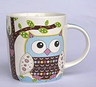 Produktbild von Kaffeebecher Motiv 'Eule' 9 cm sortierte Ausführung