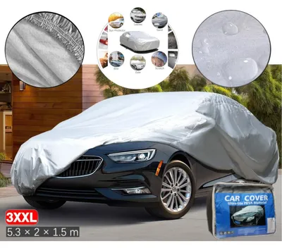 Image de Housse de voiture imperméable de haute qualité, taille XXL (520 cm x 200 cm x 150 cm), avec sac de rangement