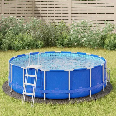 Produktbild von vidaXL Pool-Bodentuch Hellgrau Ø306 cm Polyester Geotextil