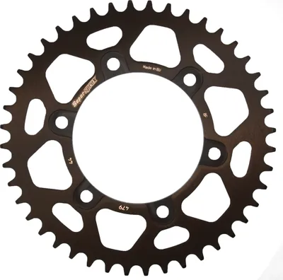 Productafbeelding van Alu-kettingtandwiel Supersprox 530 - 43 tanden (zwart) RAL-479:43-BLK | ID 110,0 LK 130,0 6-gats