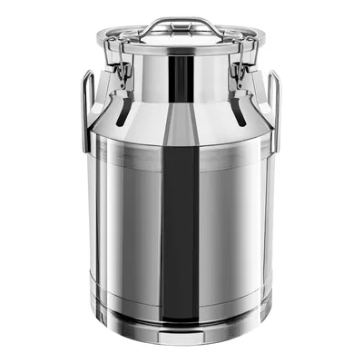 Image de 30L Pot à lait en acier inoxydable avec couvercle Réservoir de transport