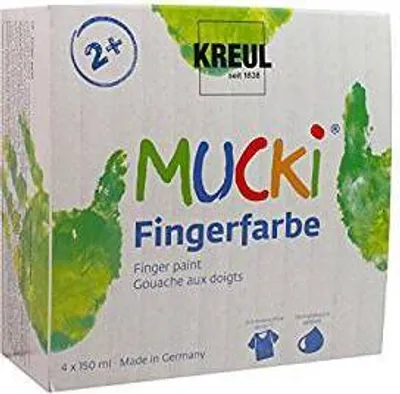 Zdjęcie produktu dla MUCKI Fingerfarbe 4 Dosen  150 ml