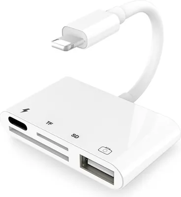 Image de 4in1 iPhone iPad vers kit adaptateur USB pour appareil photo flash vers câble adaptateur USB OTG (THT-011)