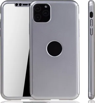 Produktbild von Handyhülle Schutzhülle für Apple iPhone 11 Pro Max Full Case Cover Displayschutz 360 Silber