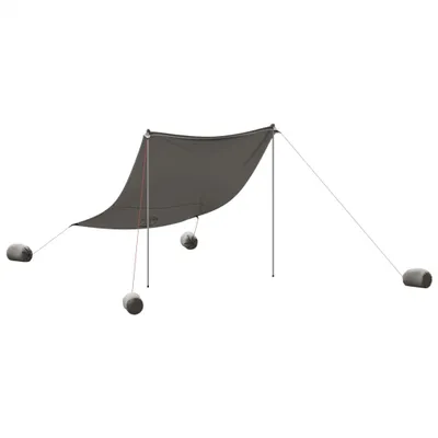 Zdjęcie produktu dla Zadaszenie na plażę, z obciążnikami, szare, 214x236 cm