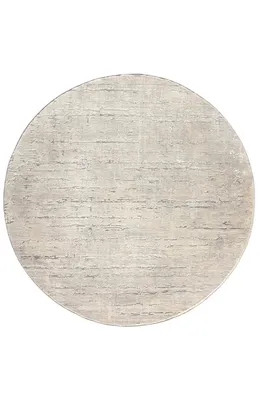Produktbild von Rund Kurzflor Teppich Wohnzimmer Hellgrau 120 cm, Moderner Super Soft Kurzflor Teppich