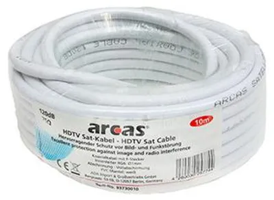 Produktbild von Arcas 93730010 HDTV Satellitenkabel 10 m, 2 F Stecker