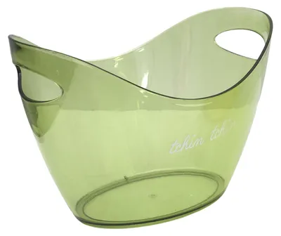 Produktbild von Weinflaschenkuhler/Weinkuhler Eimer - transparent grun - Kunststoff - 34 x 25 x 26 cm - Eiskubel