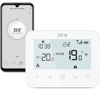 Obrázok produktu pre WiFi termostat na vykurovanie, inteligentné ovládanie cez aplikáciu, kompatibilný s Alexa/Google, určený na montáž na stenu