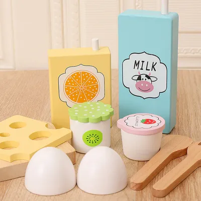 Produktbild von 360Home Holz Küchenspielzeug Simulation Holzspielzeug für Kinder Frühstück
