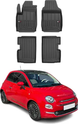 Immagine prodotto di 2007-2025 Fiat 500 500C tappetini TPE nero 4 pz