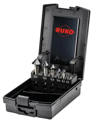 Zdjęcie produktu dla RUKO 102890PRO, Wiertło do gratowania, Reguła prawej dłoni, Brąz, Stal, Stal szybkotnąca (HHS), 1 szt., 127 g