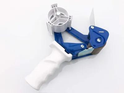 Productafbeelding van Pakket Tapesnijder - Tape Dispenser - Pakketten Verpakken - Professionele Metalen - 50 mm breed - Grijs