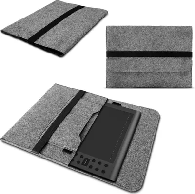 Produktbild von Filz Hülle für GAOMON M106K Schutz Tasche Grafiktablett Schutzhülle Tablet CoverFarbe:Grau