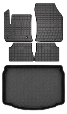 Zdjęcie produktu dla Dywaniki gumowe + mata bagażnika do Alfa Romeo Junior 2024- – czarne, dopasowane – Wielganizator SolidPRO