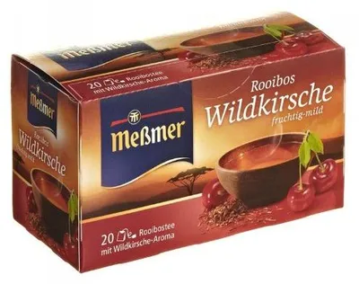 Produktbild von Meßmer Rooibos Tee Wildkirsche fruchtig milder Geschmack 12er Pack