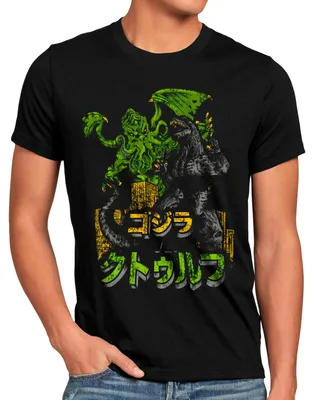Produktbild von style3 Gojira vs. Cthulhu Herren T-Shirt japan monster nipon tokio tokyo