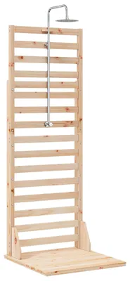 Obrázek produktu pro vidaXL Venkovní sprcha 225 cm z masivního borovicového dřeva a nerezové oceli v přírodním provedení