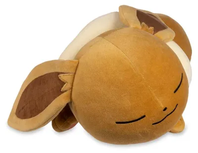 Produktbild von Pokémon Center Schlafendes Evoli (Eevee) PokéPlüsch – 56 cm