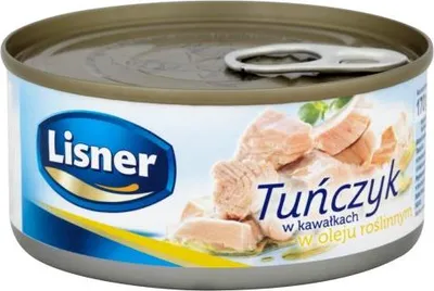 Zdjęcie produktu dla Tuńczyk w kawałkach w oleju słonecznikowym Lisner 170 g