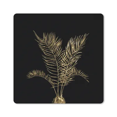 Produktbild von MuchoWow® Mauspad Mousepad Gold - Pflanzen - Blatt 30x30 cm - Mousepads - Maus Mat - Pad - Mausunterlage - Gaming