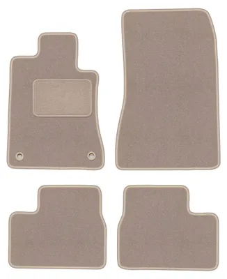 Image de Tapis de sol en moquette pour BMW 3 E30 1982-1994 (berline/break) – jeu 4 pièces, beiges, sur mesure – Wielganizator LUX