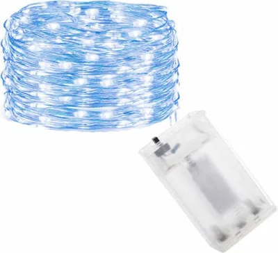 Obrázek produktu pro LED řetěz Nano - 5m, 50LED, 2xAA, modrá