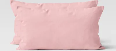 Produktbild von Mikrofaser UNI Kissenhüllen Kopfkissenbezug Kissenbezug Bezug Kissenhülle Mit Reißverschluss 40x80 cm rosé